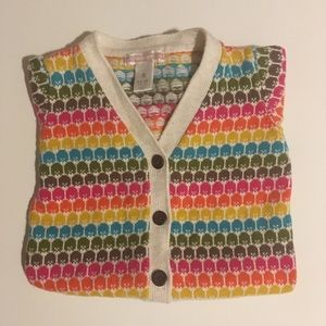 Rainbow Girls Button Up Sweater Size 12-18 months